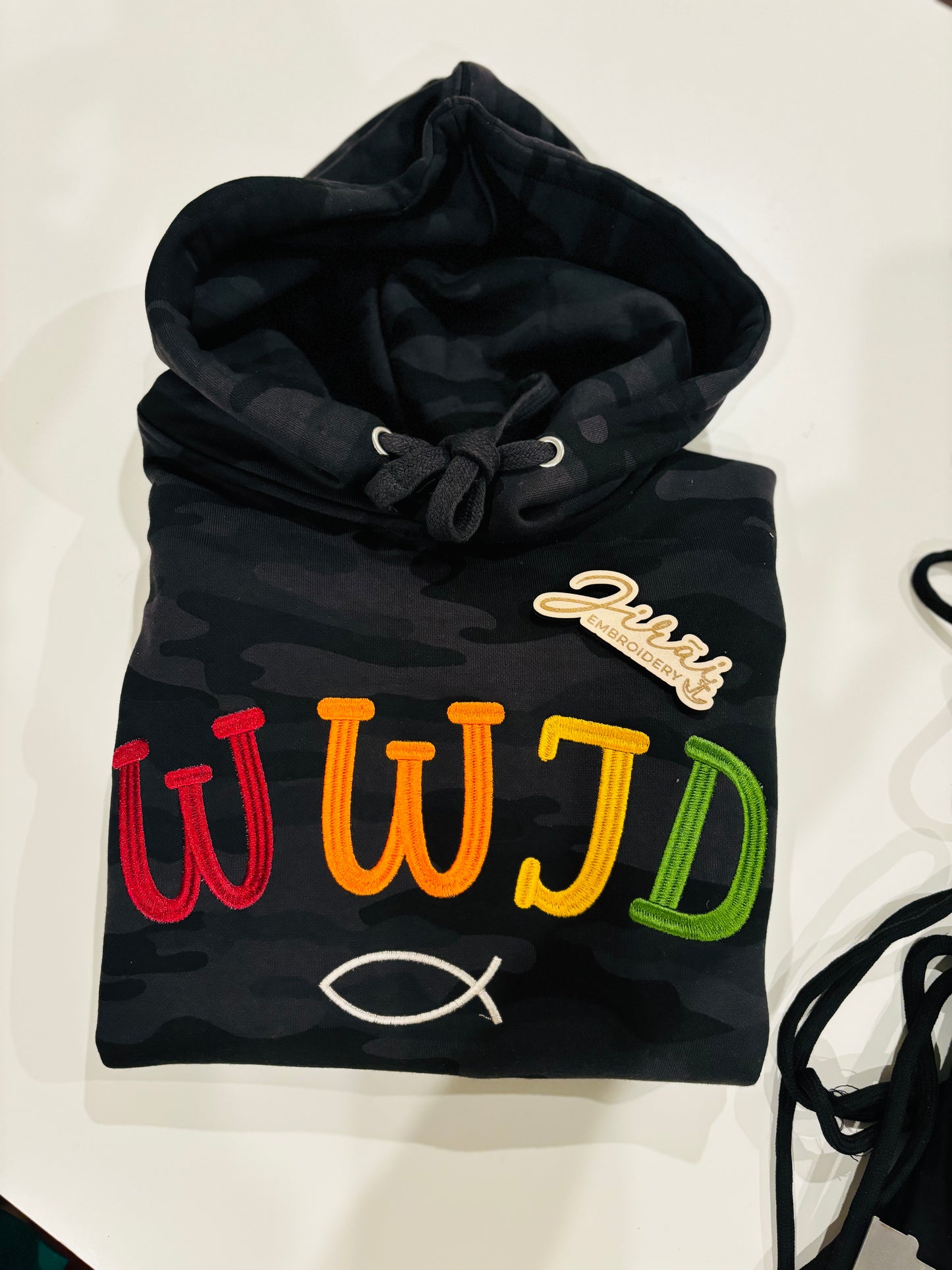WWJD- Embroidered Hoodie