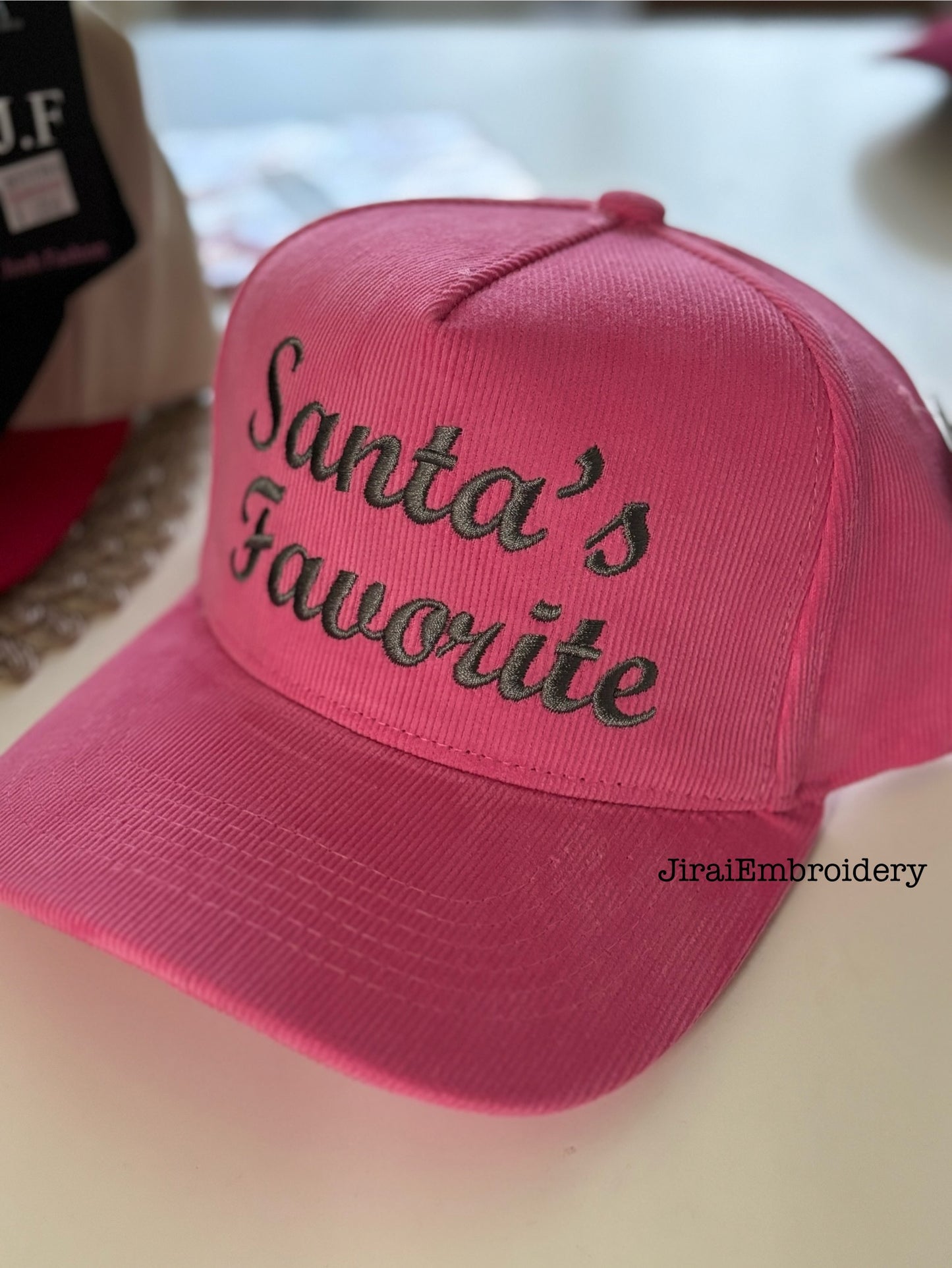 Santa’s Favorite Embroidered Nylon Suede Hat (6 pk)