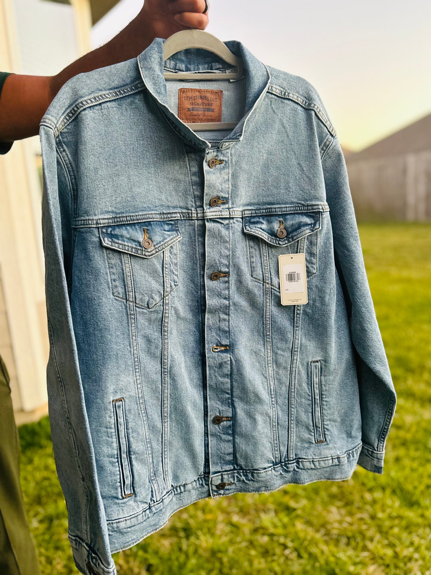 Names of God Oversized Jean Jacket (Men)