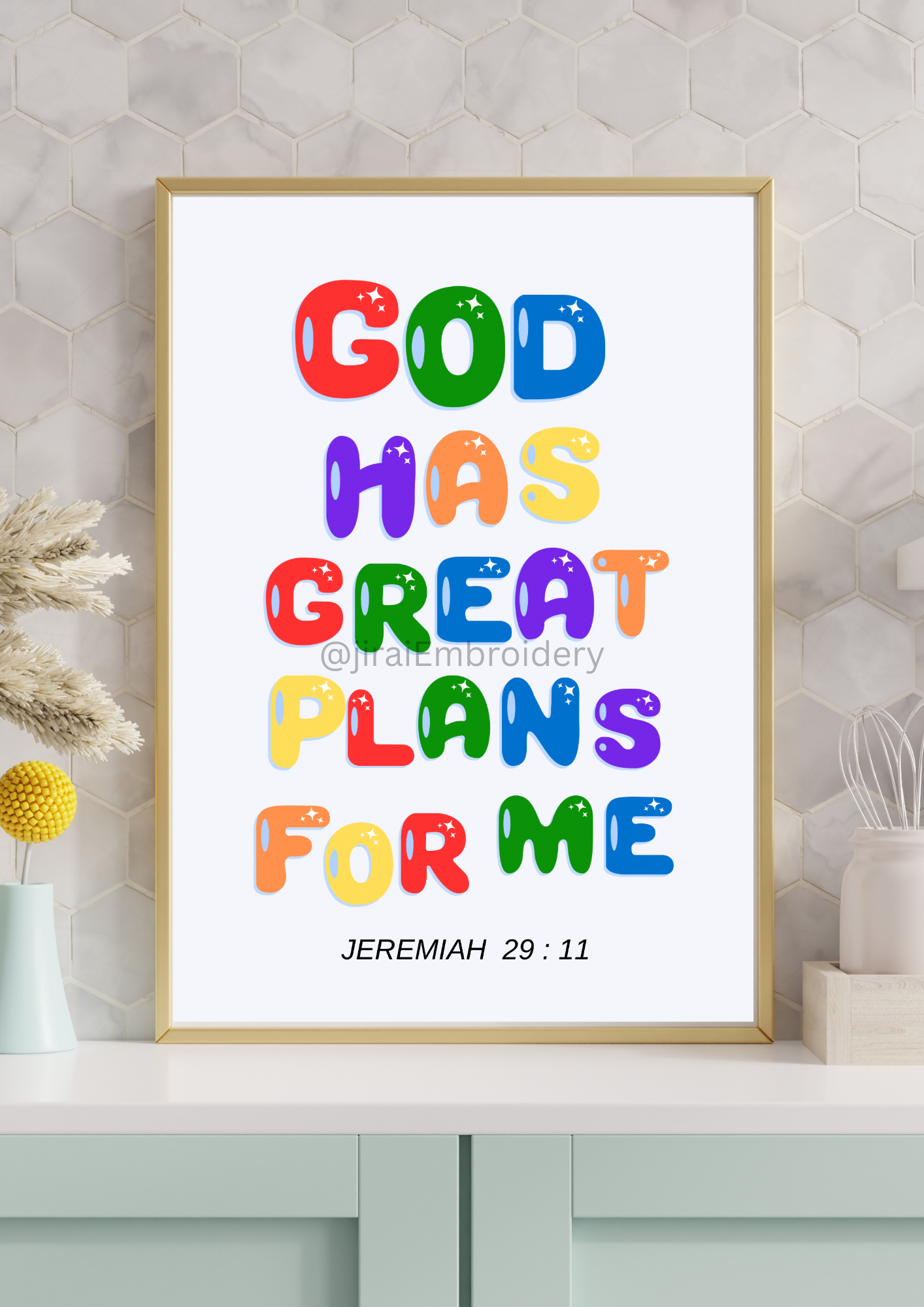 KIDS CHRISTIAN WALL ART ( 2sets)