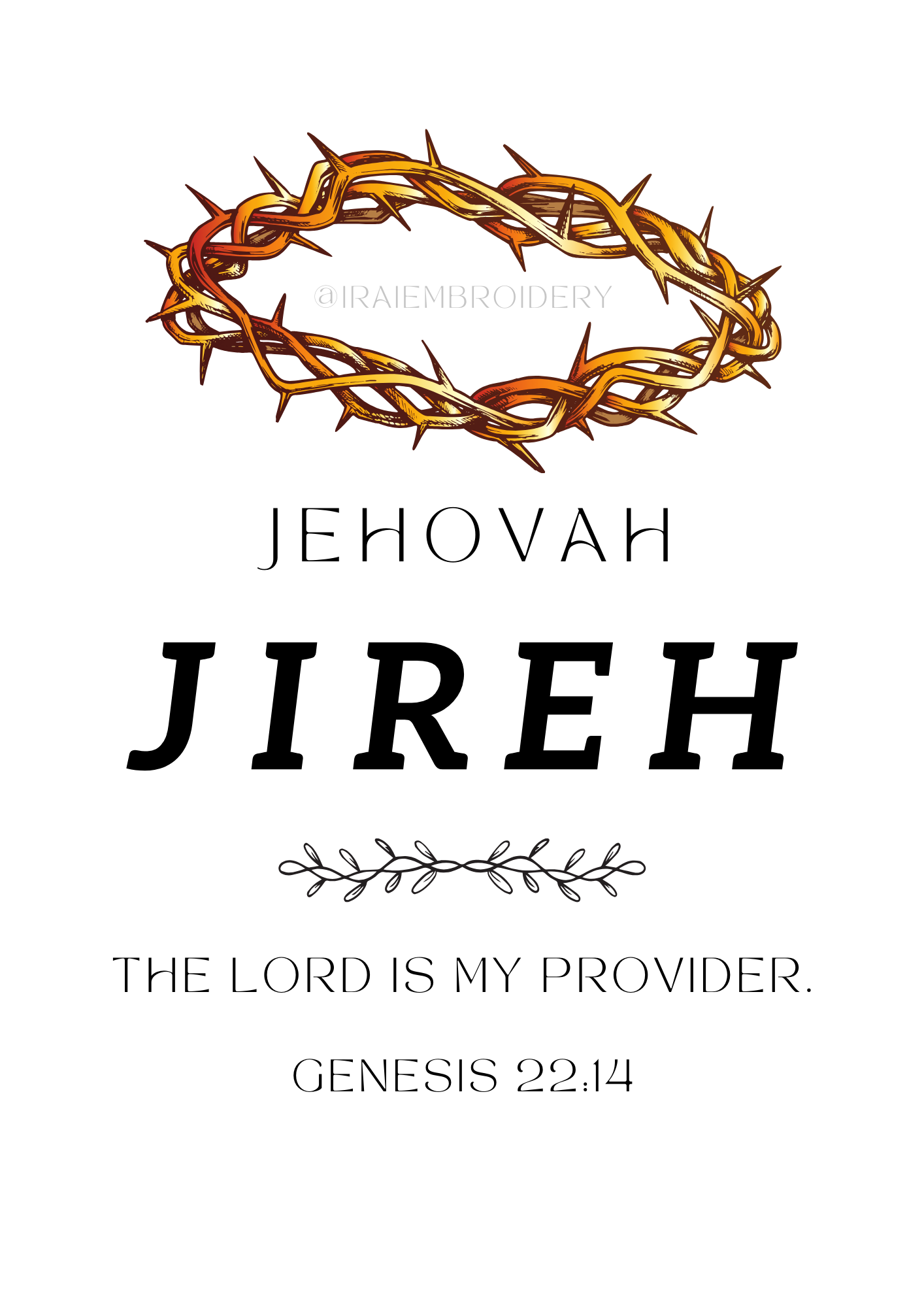 Names of God- CROWN Wall art (6 pack)