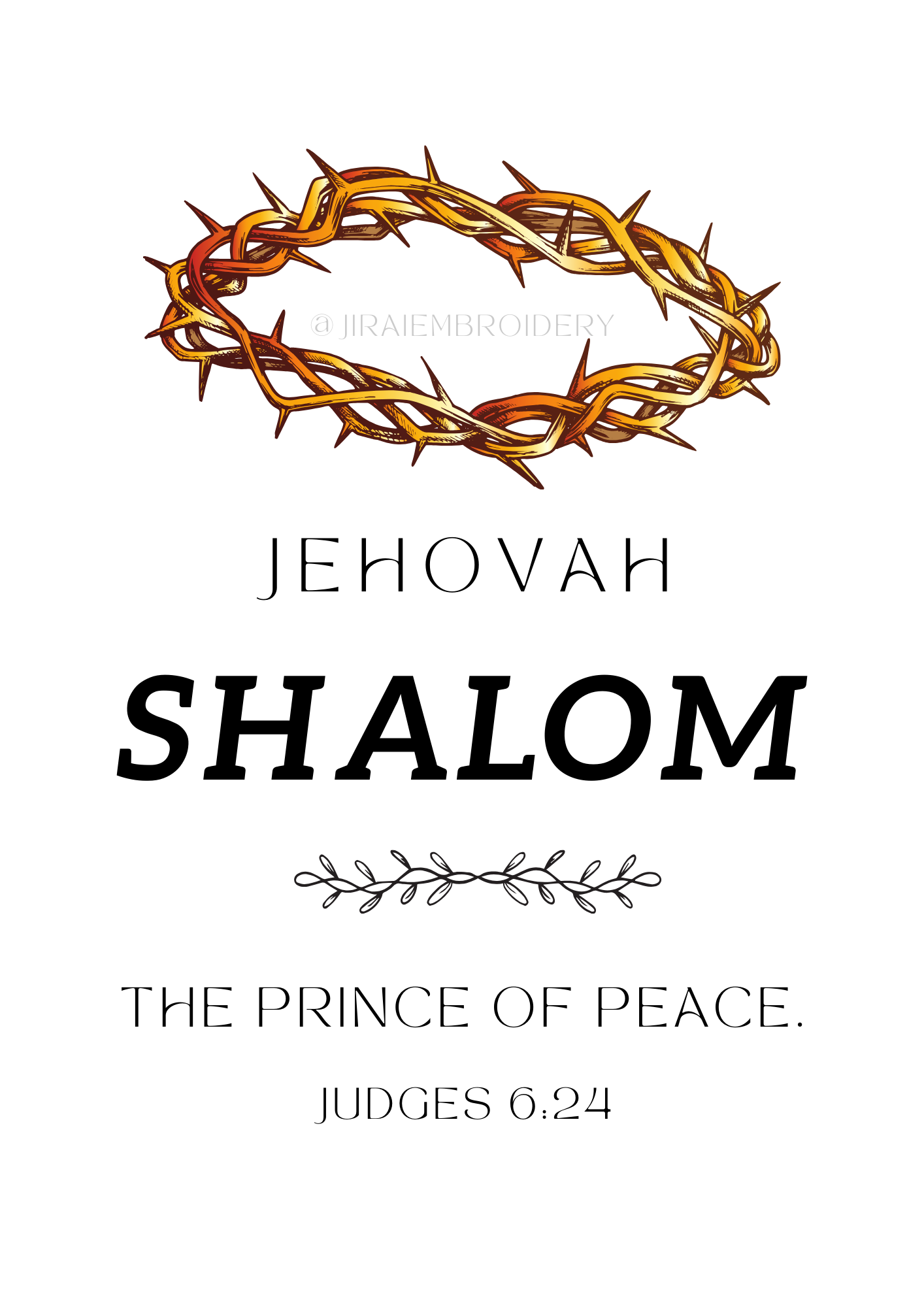 Names of God- CROWN Wall art (6 pack)