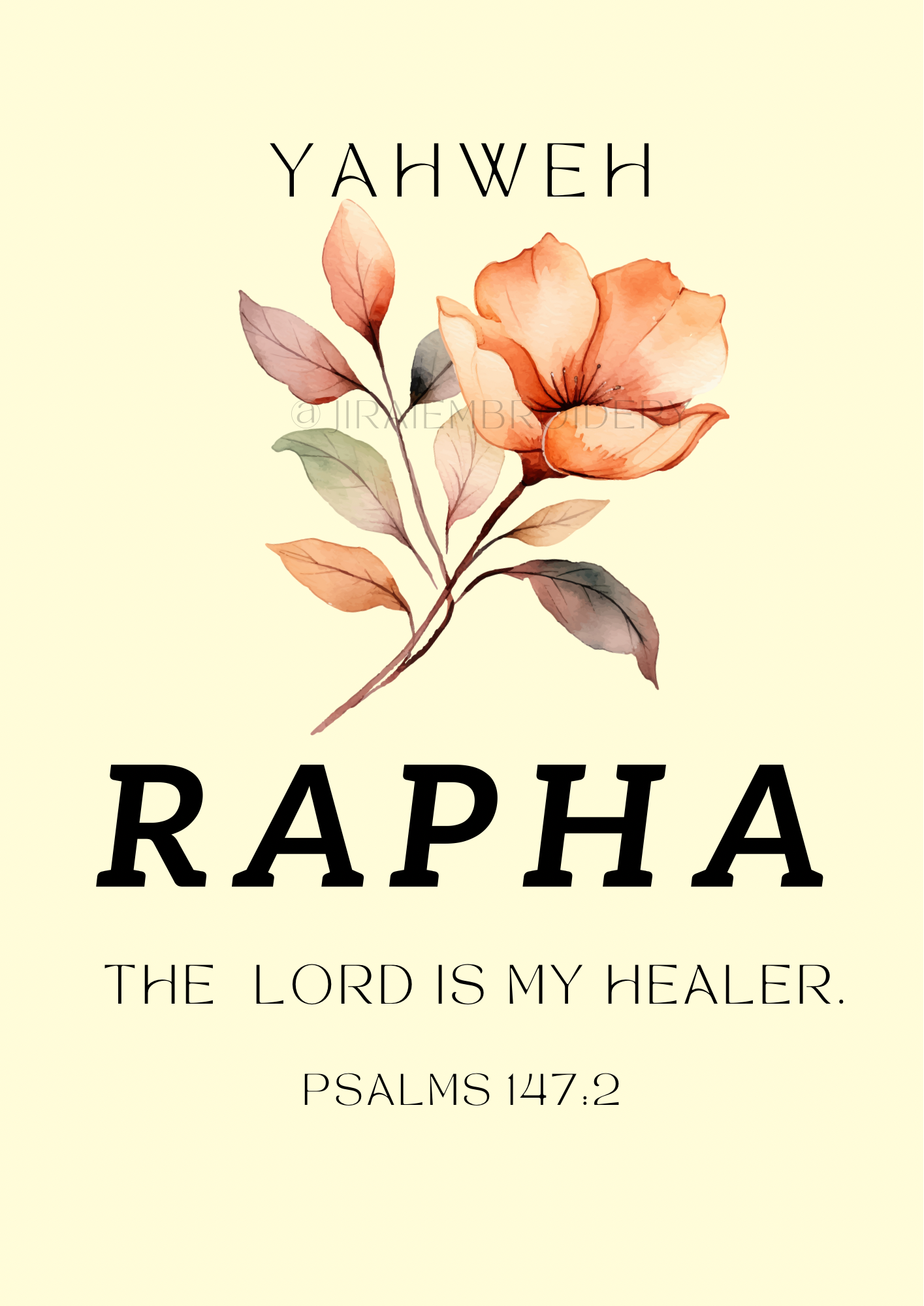 Names of God-FLOWER Wall art (6 pack)