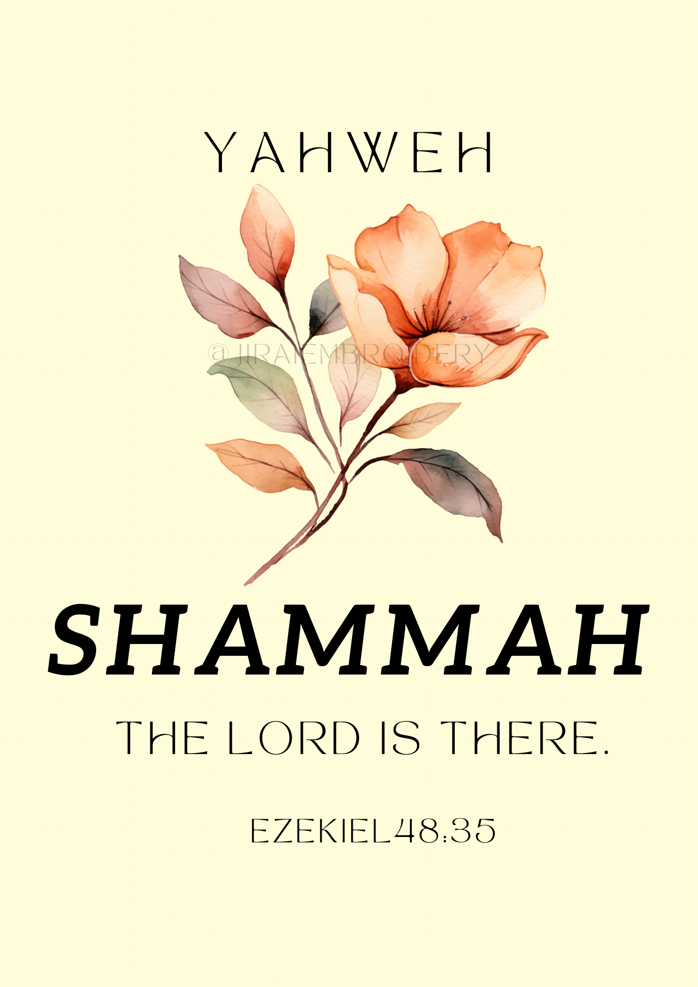 Names of God-FLOWER Wall art (6 pack)