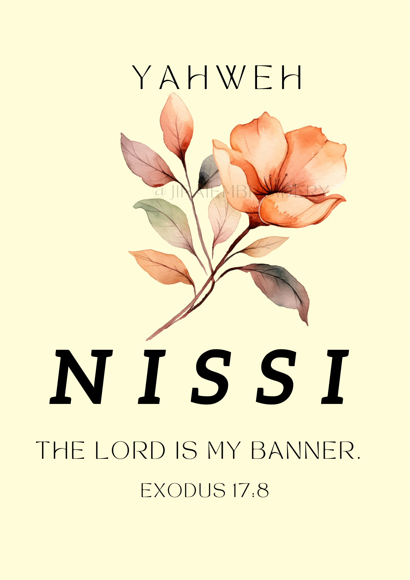 Names of God-FLOWER Wall art (6 pack)