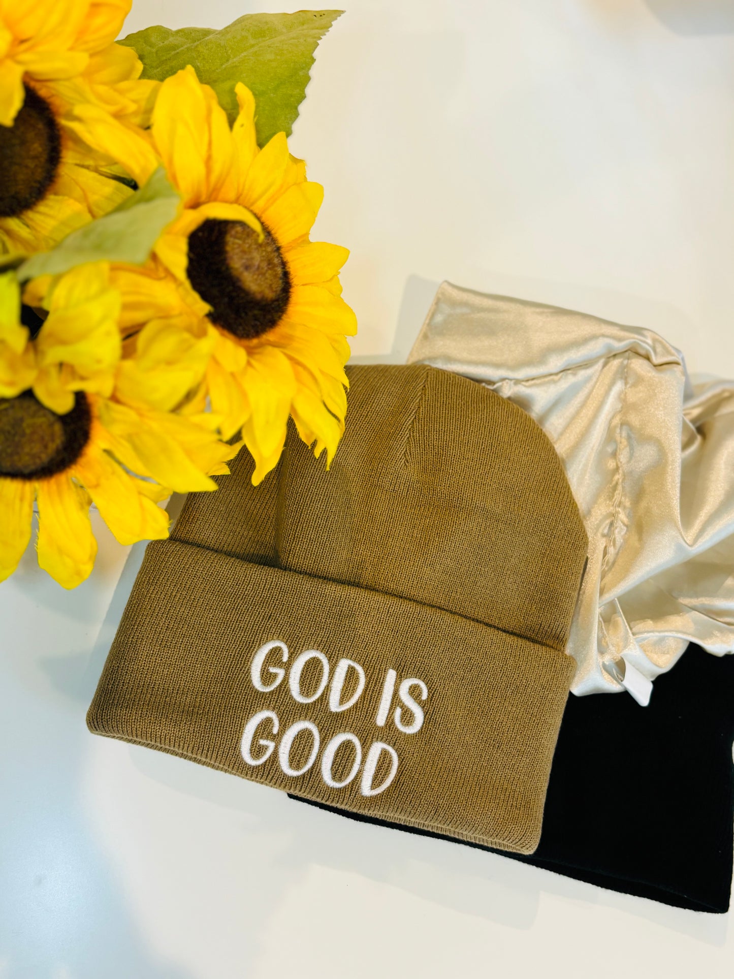 GOD IS GOOD SILK LINING BEANIE