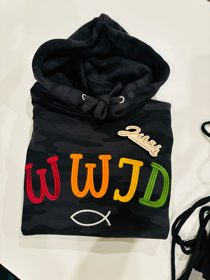 WWJD- Embroidered Hoodie