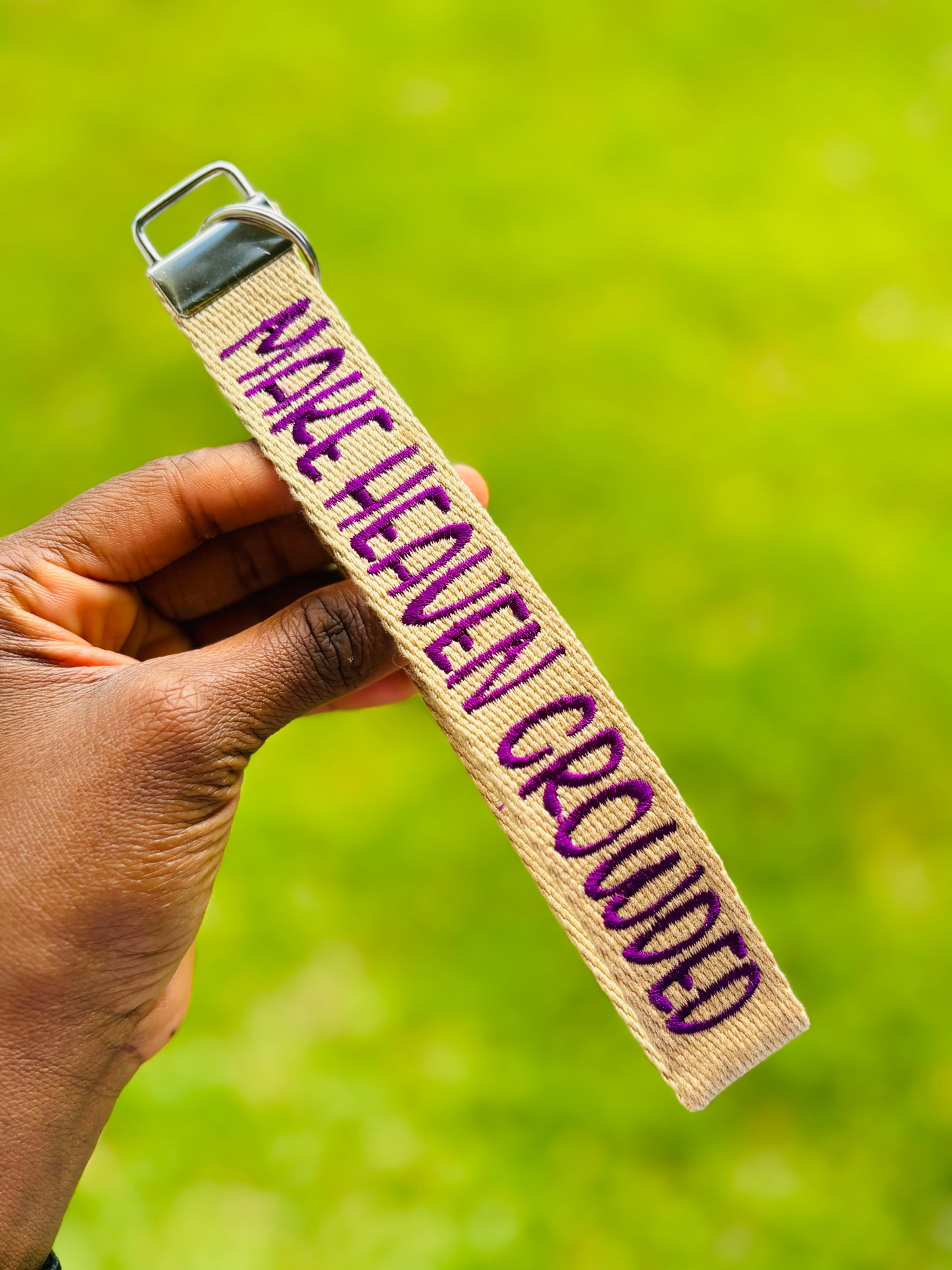 MAKE HEAVEN CROWDED WRISTLET KEYCHAIN