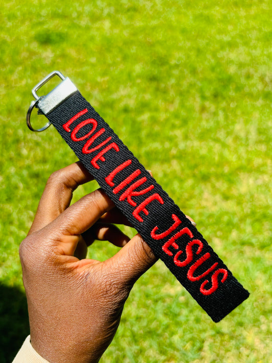 LOVE LIKE JESUS WRISTLET KEYCHAIN
