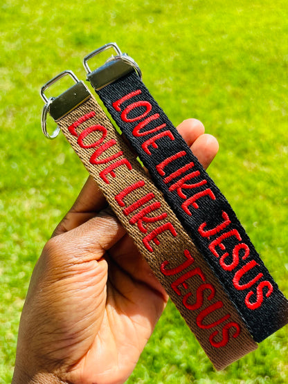 LOVE LIKE JESUS WRISTLET KEYCHAIN