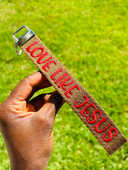 LOVE LIKE JESUS WRISTLET KEYCHAIN