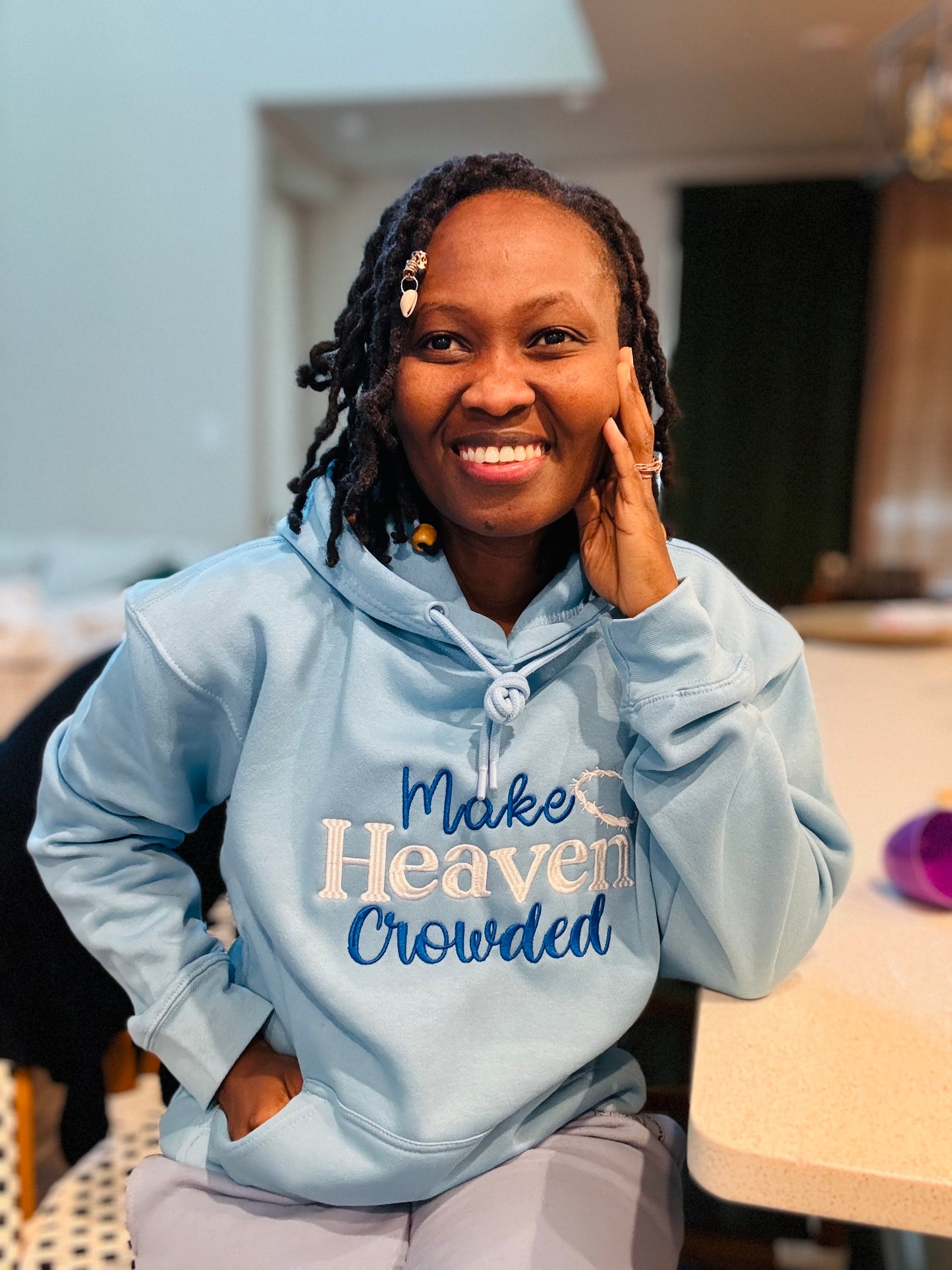 MAKE HEAVEN CROWDED- Embroidered Hoodie
