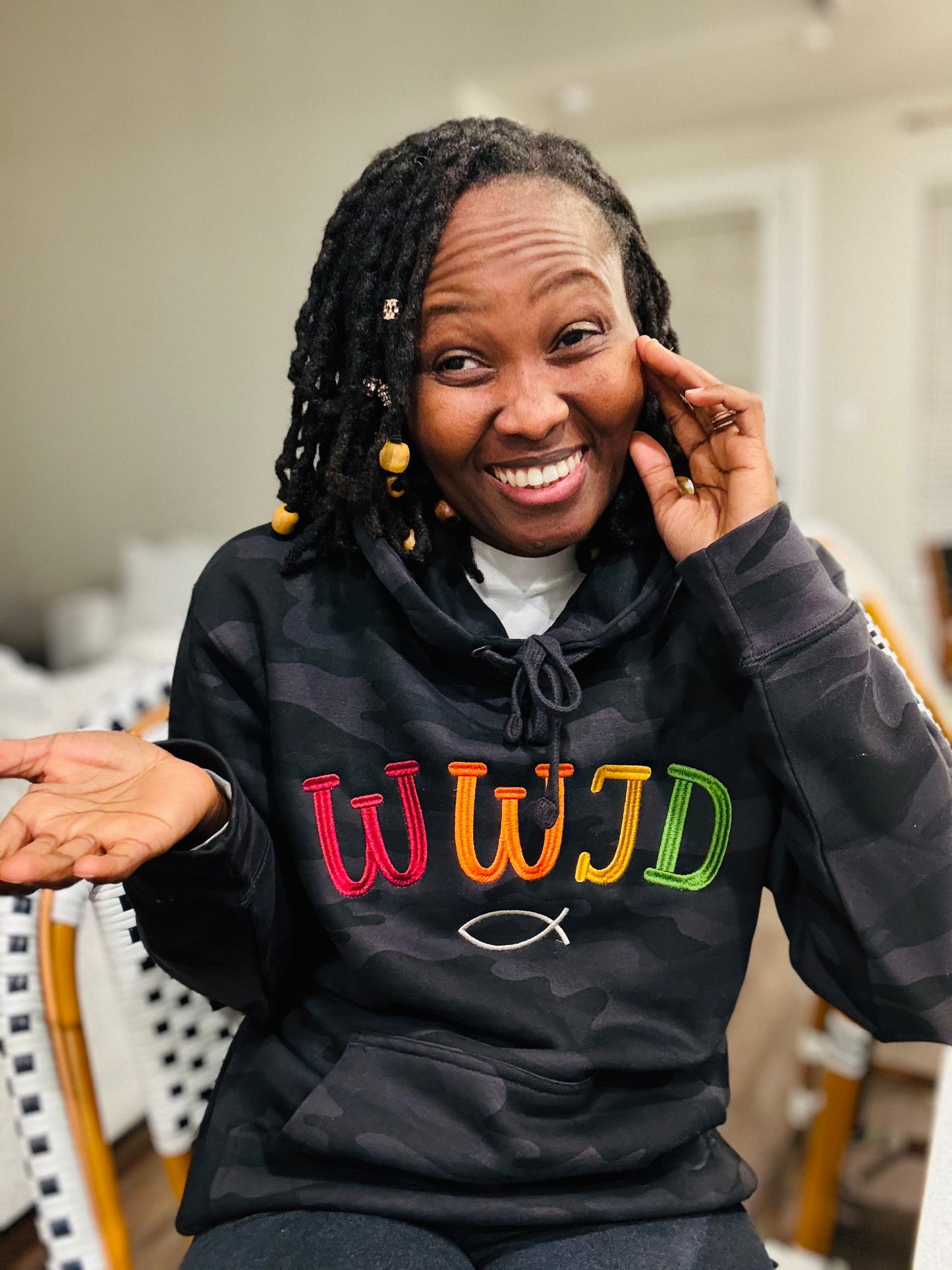 WWJD- Embroidered Hoodie