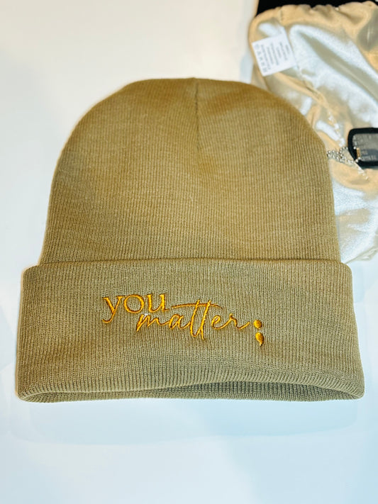 YOU MATTER  SILK LINING BEANIE